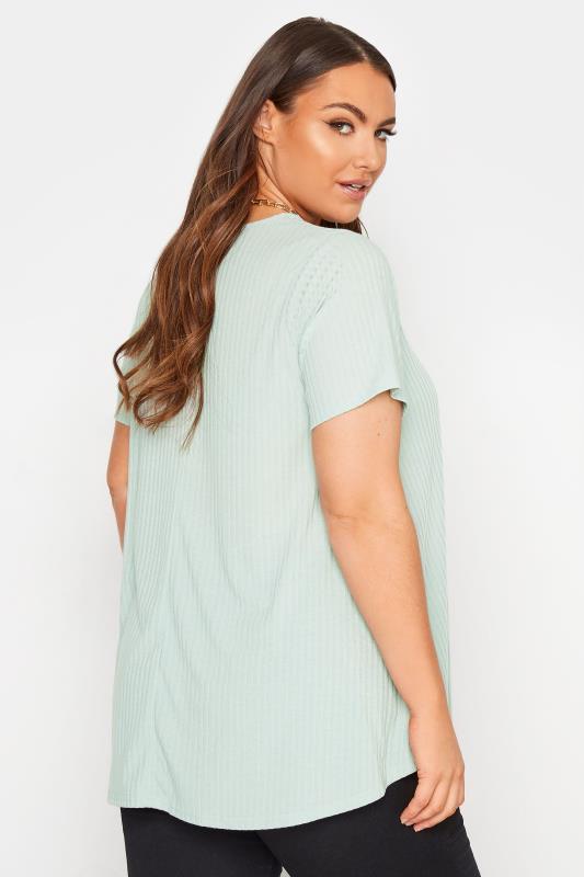 LIMITED COLLECTION Curve Mint Green Ribbed Swing Top_C.jpg