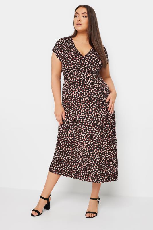 YOURS Plus Size Red Spot Print Wrap Dress | Yours Clothing 1