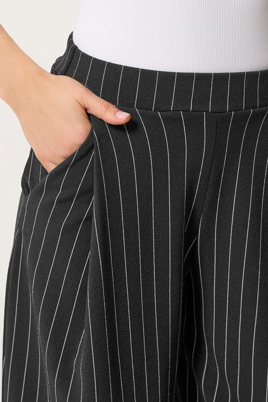LTS Tall Women's Black Pinstripe Barrel Leg Trousers | Long Tall Sally 4