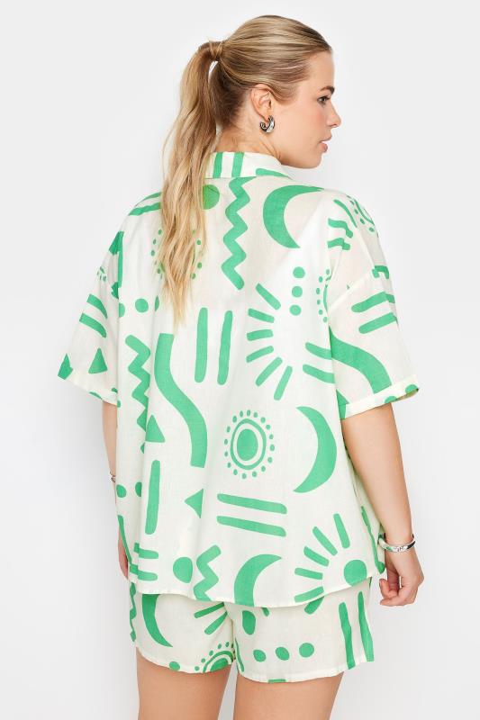 LIMITED COLLECTION Plus Size White Abstract Print Shirt | Yours Clothing 4