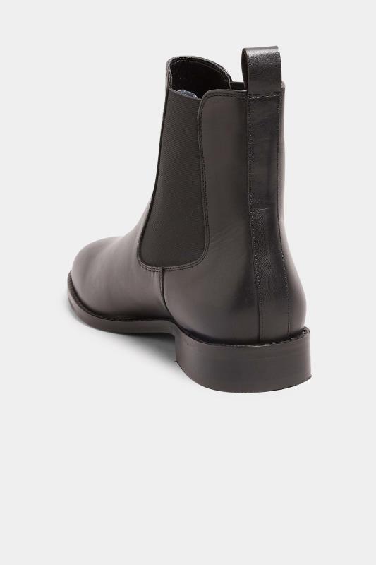 LTS Black Leather Chelsea Boots In Standard Fit | Long Tall Sally 4
