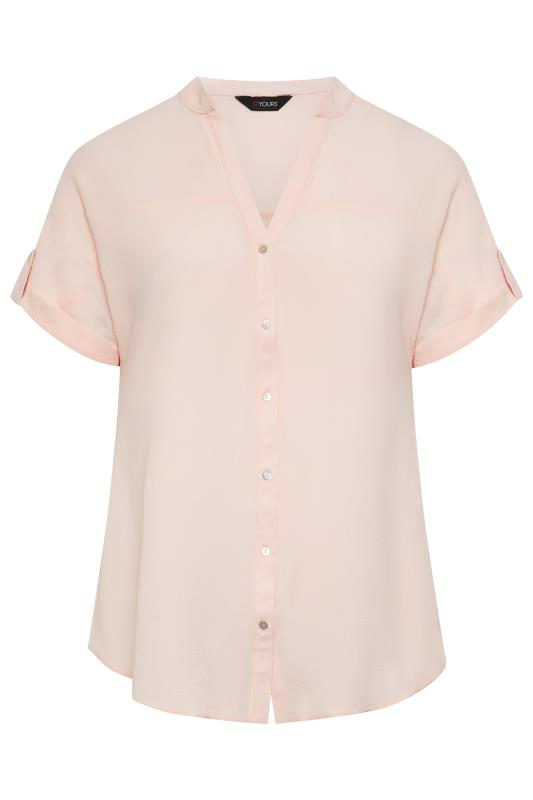 YOURS Plus Size Light Pink Button Through Shirt | Yours Clothing 5