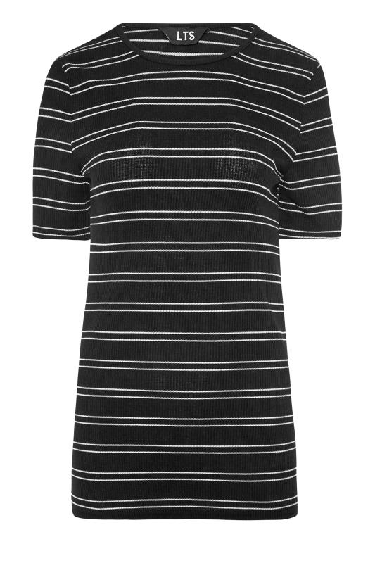 LTS Tall Black Ribbed Stripe T-Shirt 6