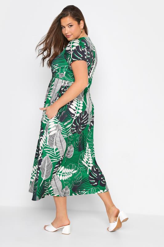 Curve Green Tropical Print Wrap Dress_C.jpg