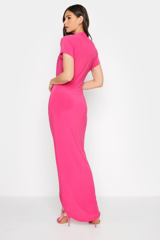 LTS Tall Hot Pink Wrap Dress 3