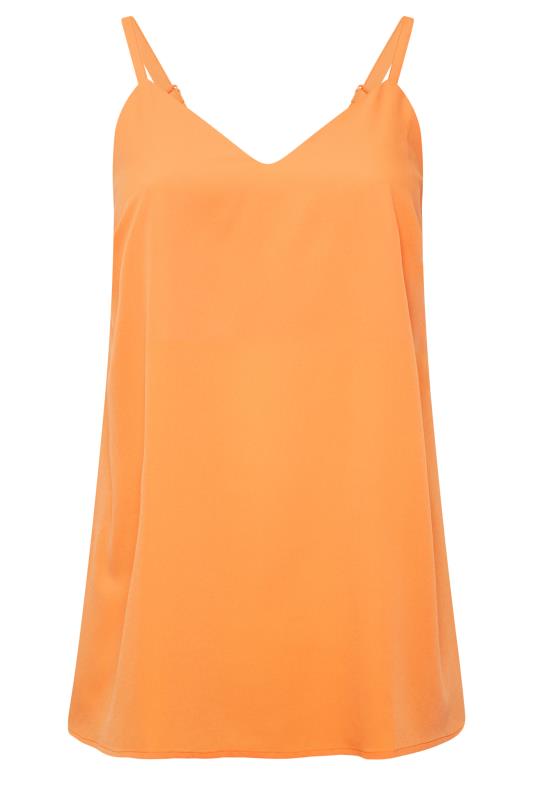 YOURS Curve Plus Size Orange Cami Vest Top | Yours Clothing  5