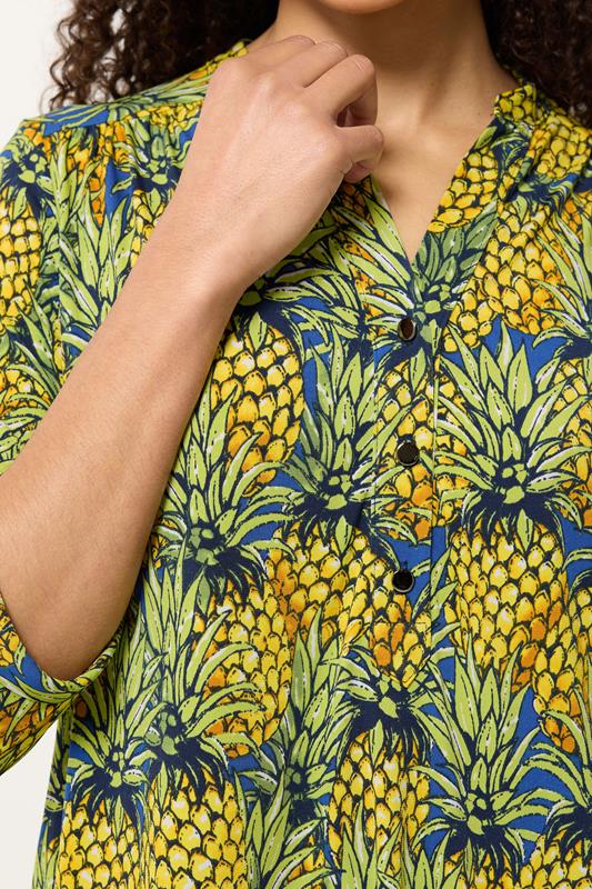 M&Co Navy Pineapple Half Placket Shirt 4