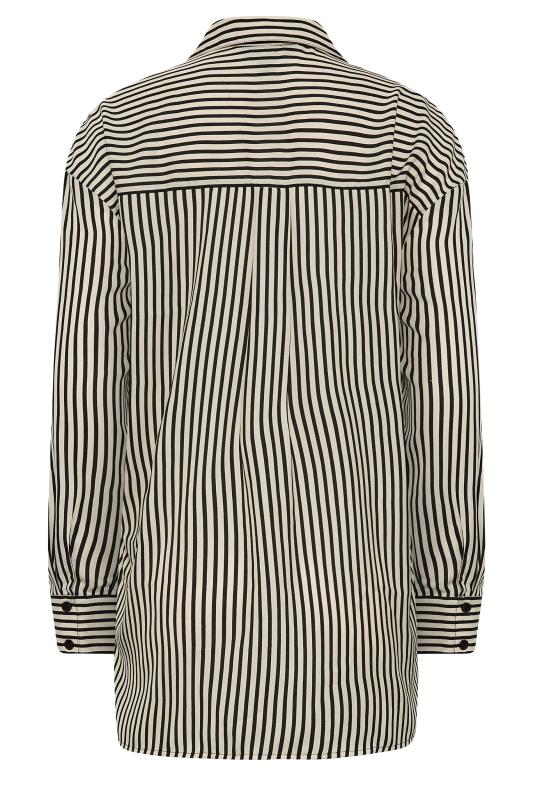 LTS Tall Women's Black & Cream Stripe Oversized Boyfriend Shirt | Long Tall Sally 8