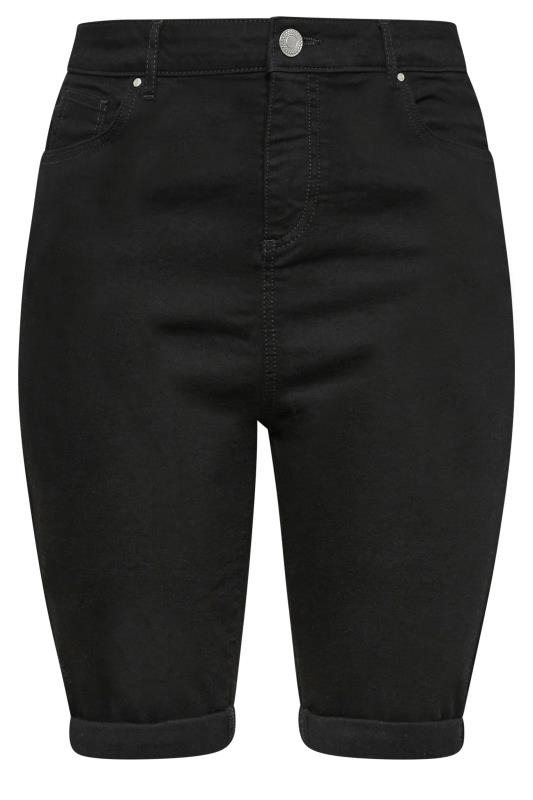YOURS Curve Plus Size Black Denim Shorts | Yours Clothing  4