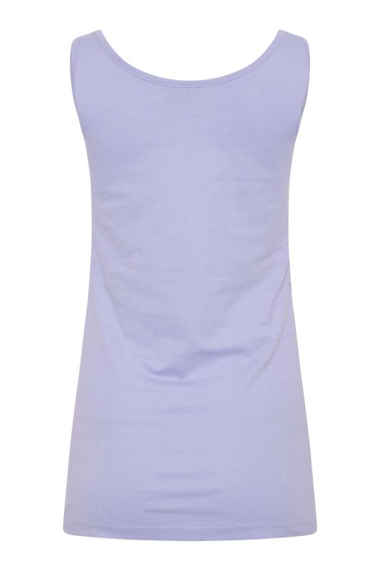 LTS Tall Purple Broderie Anglaise Vest Top 7