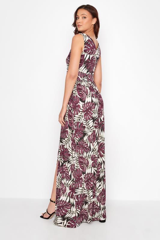 LTS Tall Purple Floral Side Slit Maxi Dress 3