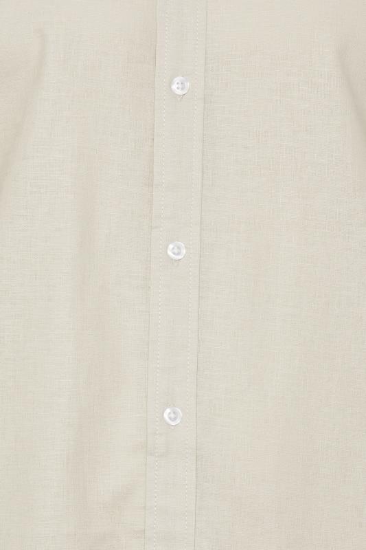 BadRhino Big & Tall Natural Brown Short Sleeve Linen Shirt | BadRhino 3