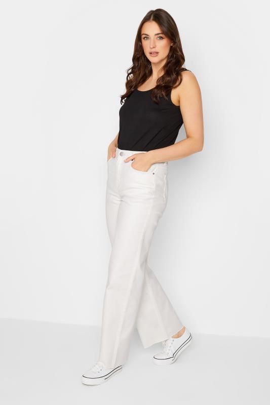 LTS Tall Women's White Stretch Wide Leg Jeans | Long Tall Sally 2