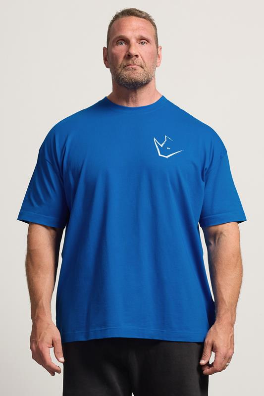  IronRhino Big & Tall T-shirt bleu cobalt avec logo Old English
