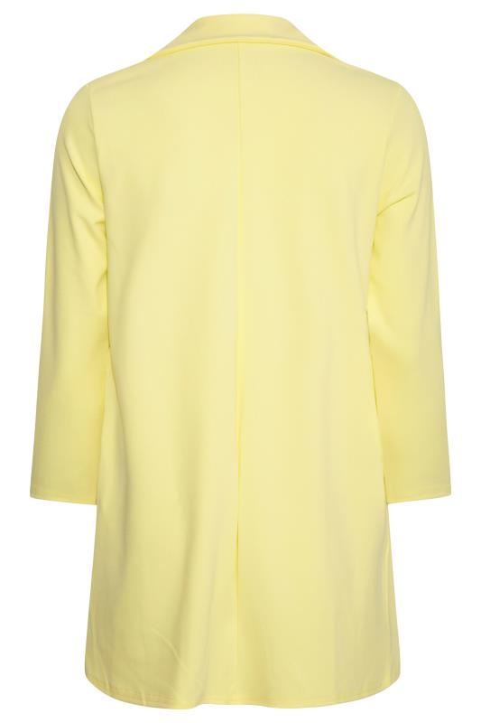 LIMITED COLLECTION Plus Size Lemon Yellow Long Sleeve Blazer | Yours Clothing 7
