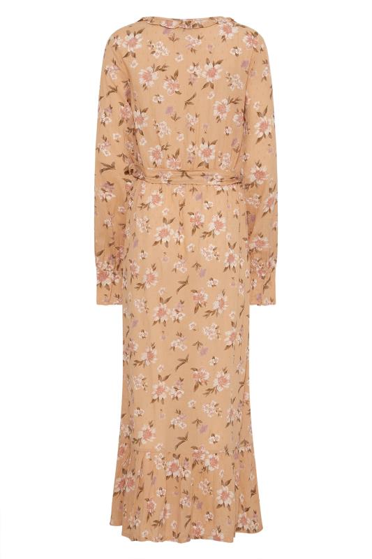 Tall Women's LTS Orange Floral Print Ruffle Maxi Dress | Long Tall Sally  7