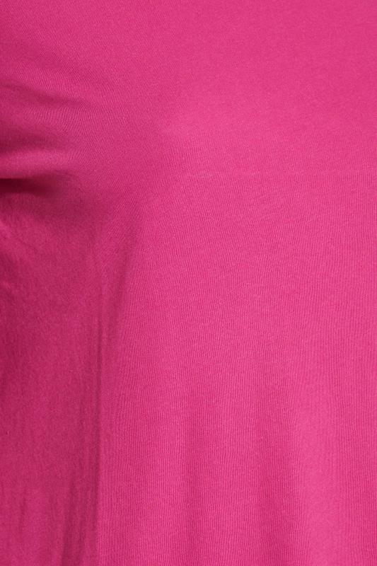 Plus Size Hot Pink Long Sleeve T-Shirt | Yours Clothing 4