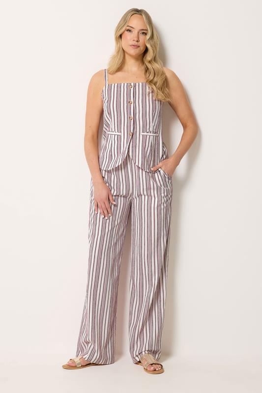 LTS Tall Women's Red Stripe Button Waistcoat | Long Tall Sally 2