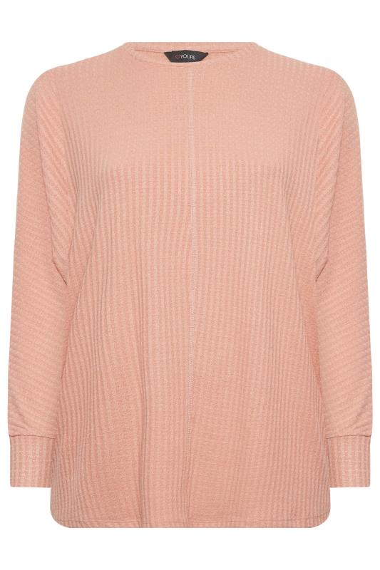 YOURS Plus Size Pink Soft Touch Ribbed Top | Yours Clothing 6
