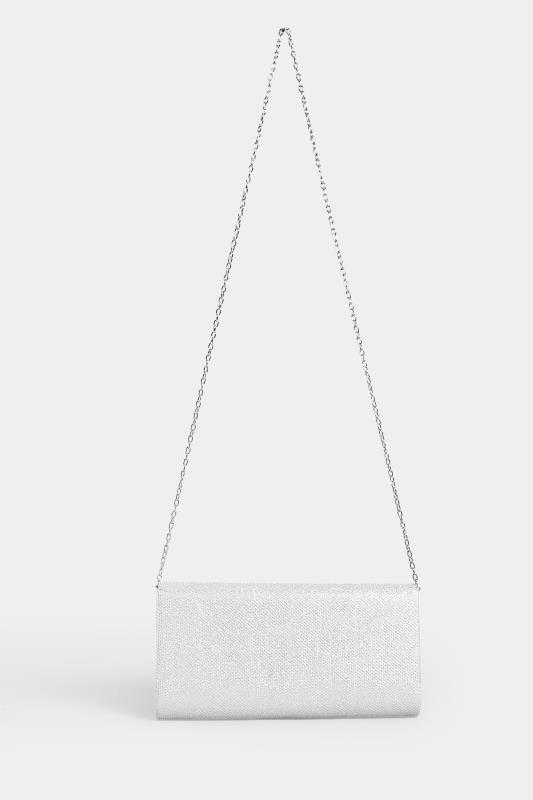 Silver Diamante Clutch Bag 5