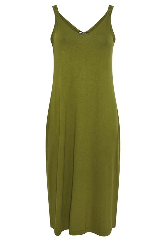 YOURS Plus Size Green Throw On Midi Dress | Yours Clothing 5