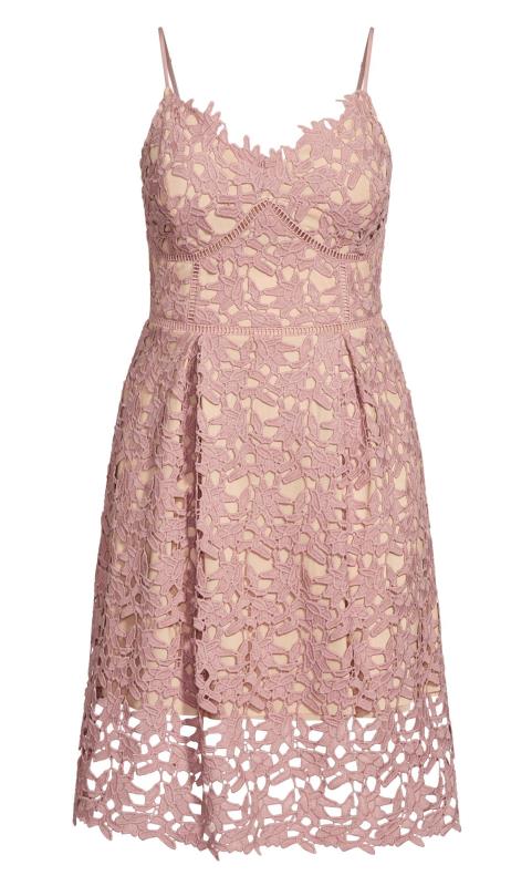Evans Blush Pink Lace Dress 4