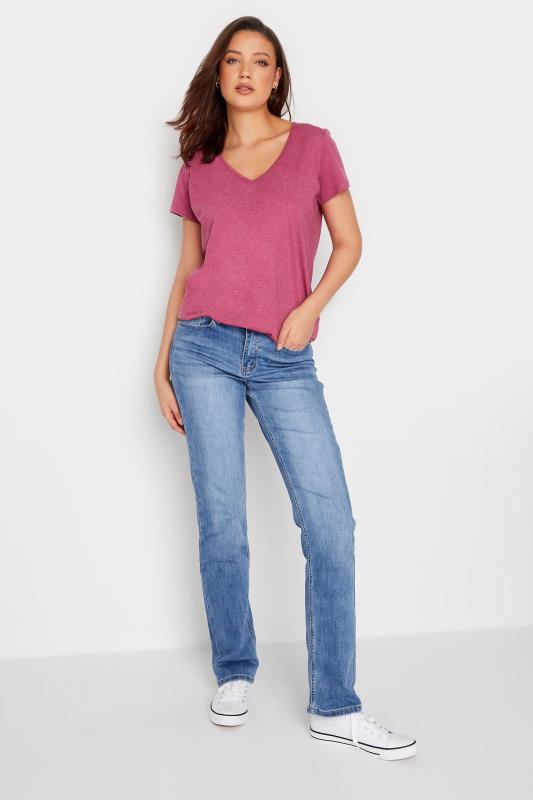 LTS Tall Women's Pink V-Neck T-Shirt | Long Tall Sally 2