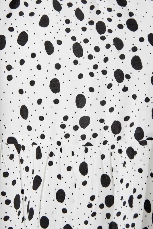 Curve White Dalmatian Print Tiered Smock Midaxi Dress_Z.jpg