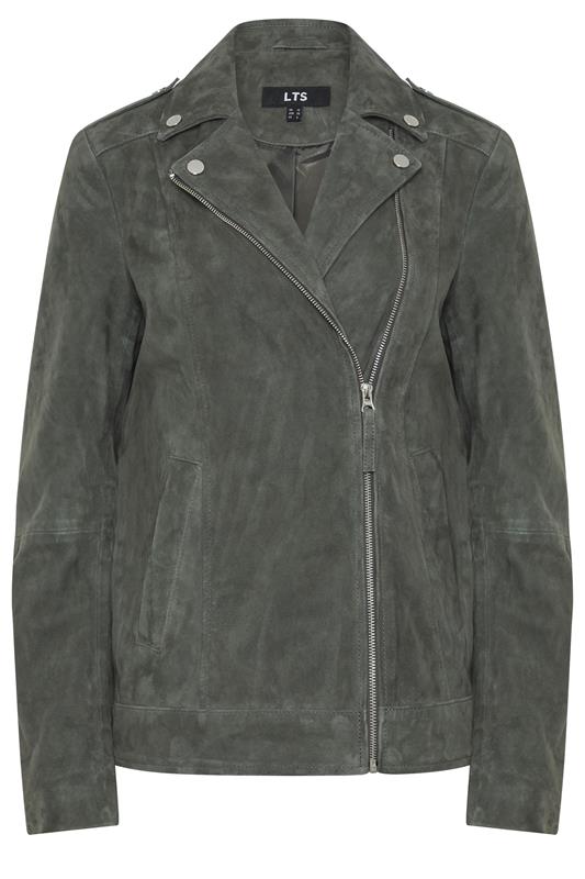  LTS PREMIUM lange grijze suède bikerjas