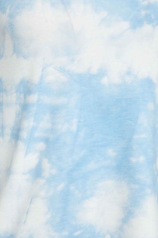Petite White & Blue Tie Dye T-Shirt | PixieGirl 4