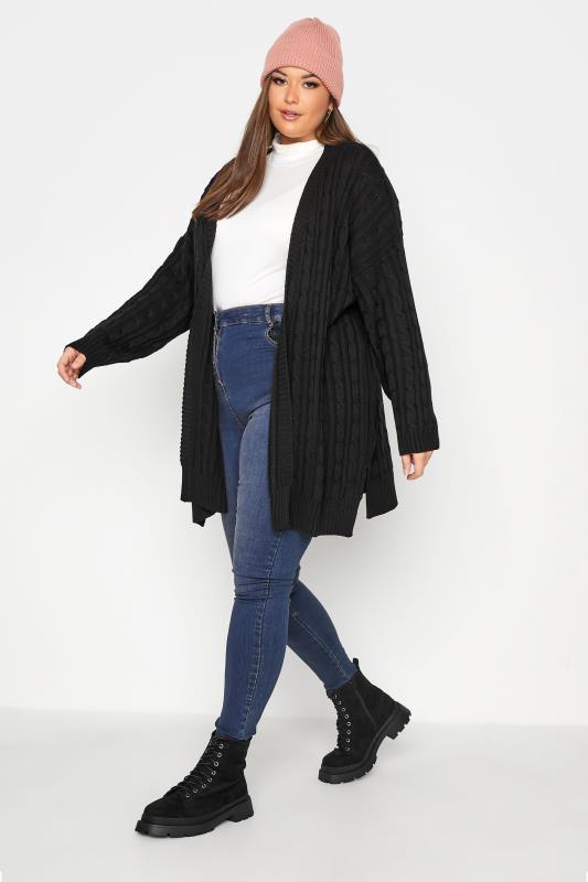 Black Cable Knitted Cardigan_B.jpg