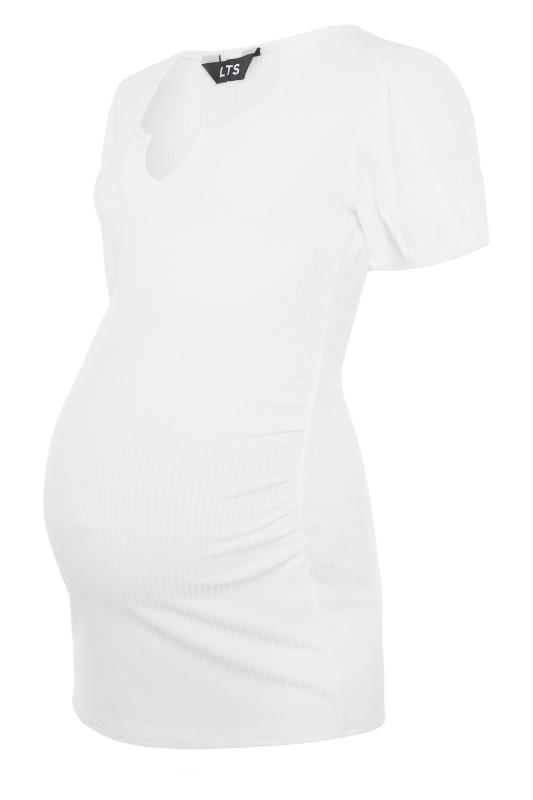LTS Tall Maternity White Puff Sleeve Top 5