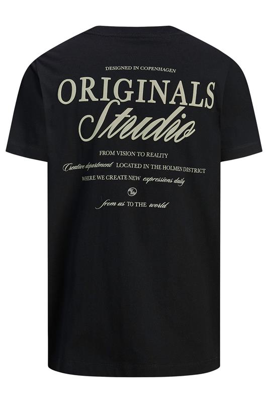 JACK & JONES Big & Tall Black Studio Graphic T-Shirt | BadRhino 5