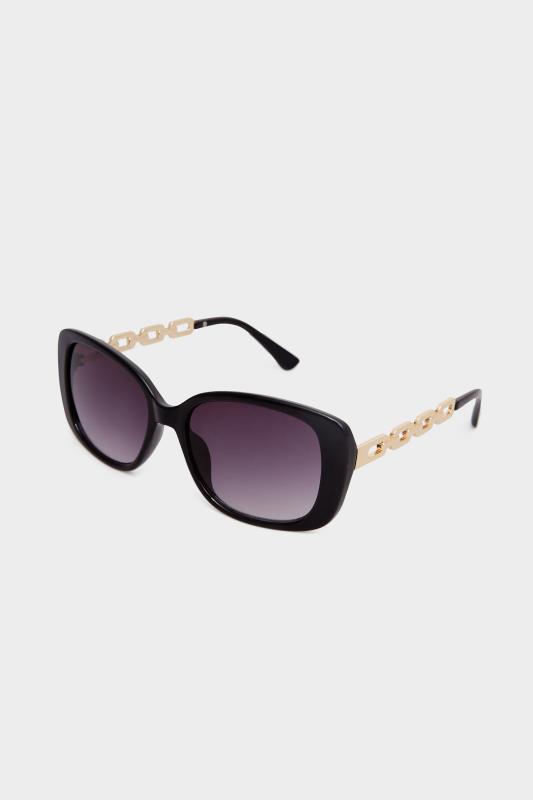 Tall  Yours Black Chunky Chain Arm Sunglasses