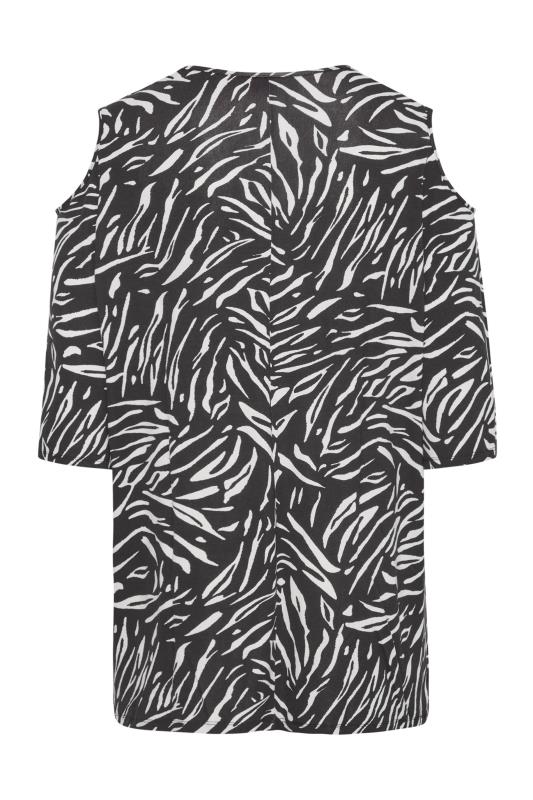 Curve Black Zebra Print Cold Shoulder Top_BK.jpg
