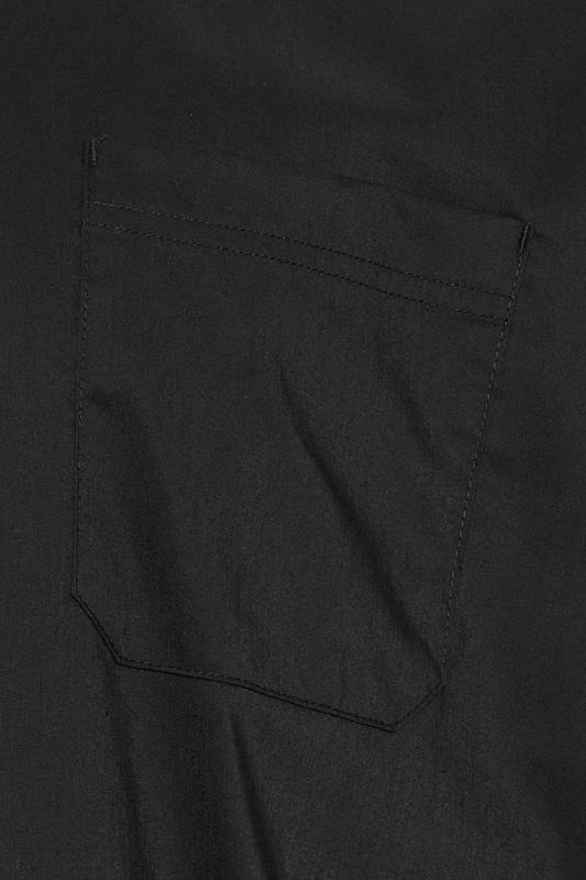 D555 Big & Tall Black Short Sleeve Non Iron Stretch Shirt | BadRhino 5
