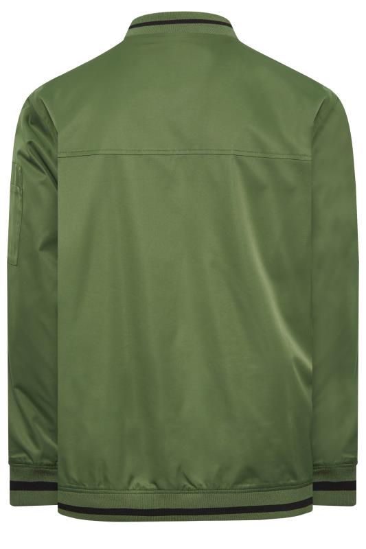BadRhino Big & Tall Mens Plus Size Khaki Green Bomber Jacket | BadRhino 5