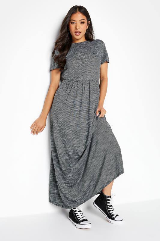 Petite Black Line Stripe Maxi Dress 1