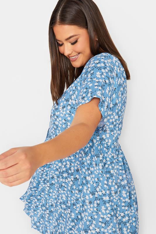 YOURS Plus Size Blue Floral Print Button Through Dress | Yours Clothing 5