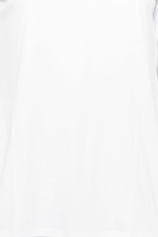 Plus Size White Long Sleeve T-Shirt - Petite | Yours Clothing 5