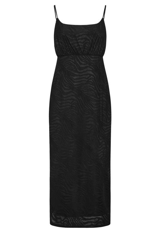 YOURS LONDON Plus Size Black Zebra Jacquard Maxi Dress | Yours Clothing 6