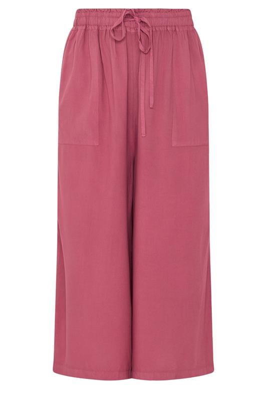 YOURS Plus Size Red Chambray Culottes | Yours Clothing 5