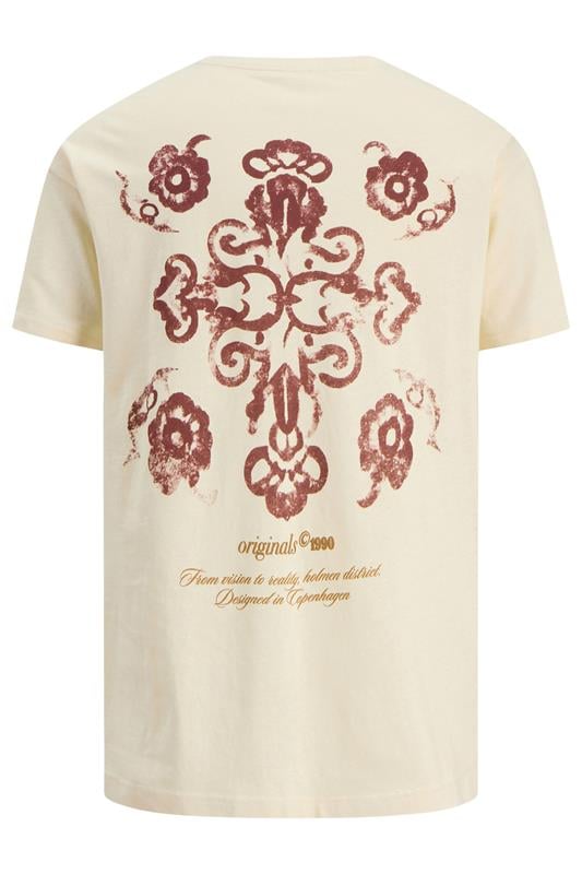 JACK & JONES Big & Tall Antique White Back Graphic Tee | BadRhino 5