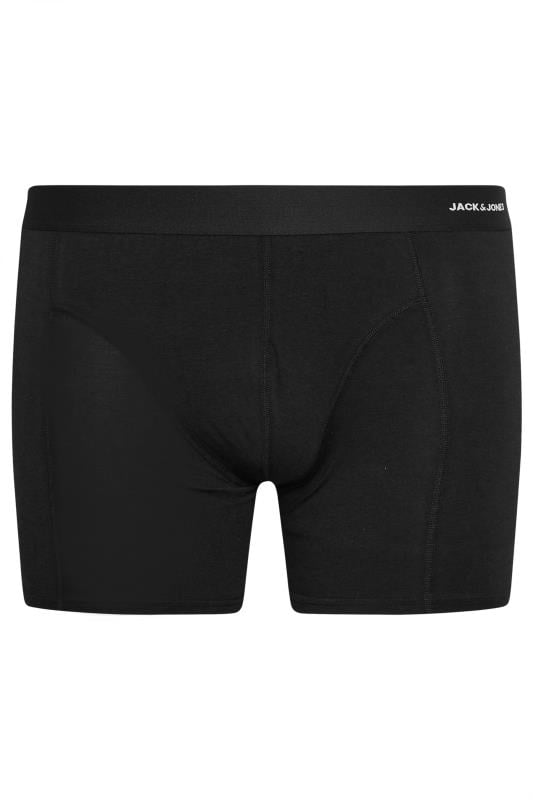 JACK & JONES Big & Tall 3 Pack Black 'Bamboo' Trunks | BadRhino 4