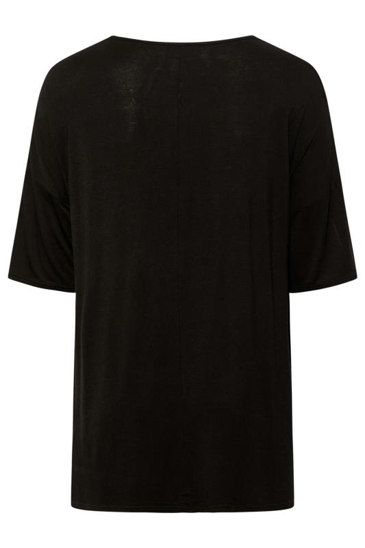 Plus Size Black Leopard Print Oversized T-Shirt | Yours Clothing 7