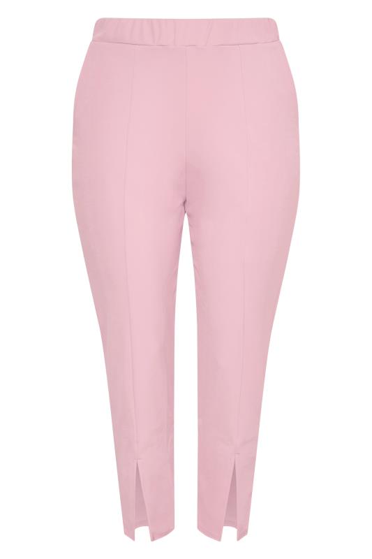 LIMITED COLLECTION Curve Dusky Pink Split Hem Tapered Trousers_X.jpg
