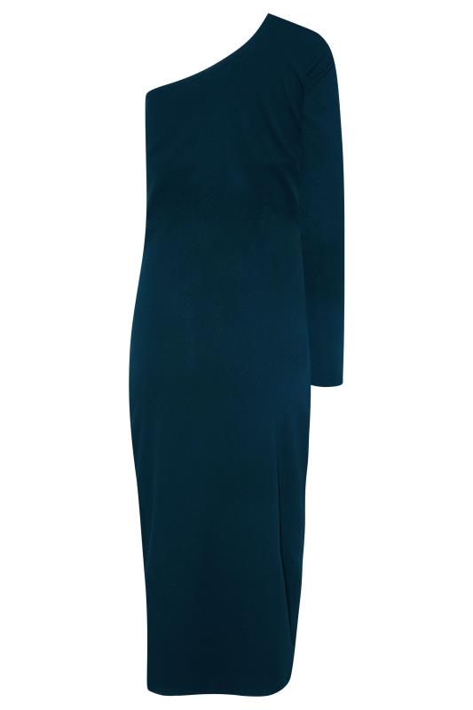LTS Tall Navy Blue One Shoulder Dress 6