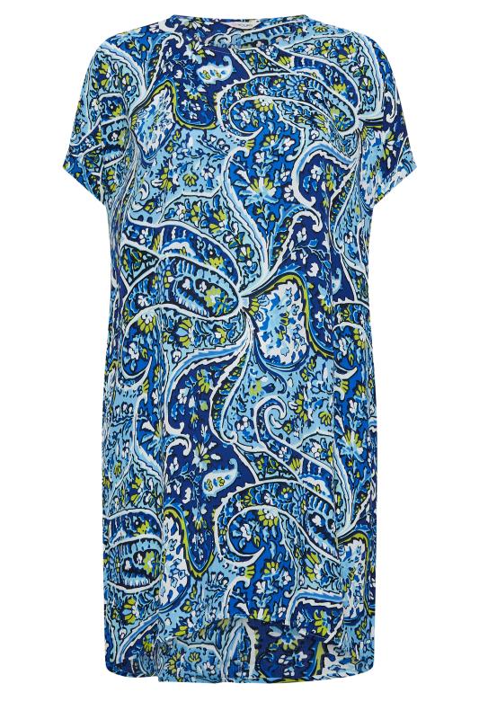 YOURS Plus Size Blue Paisley Print Tunic Dress | Yours Clothing 6