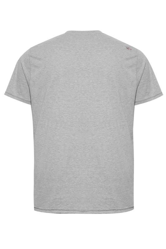 D555 Big & Tall Grey 'Raceway Tour' Printed T-Shirt 4
