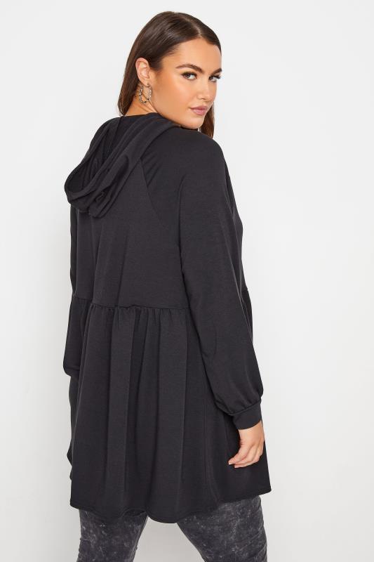 LIMITED COLLECTION Curve Black Peplum Hoodie 3